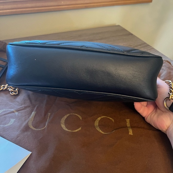Gucci Black Matelasse Chevron Leather GG Bag - Picture 3 of 8